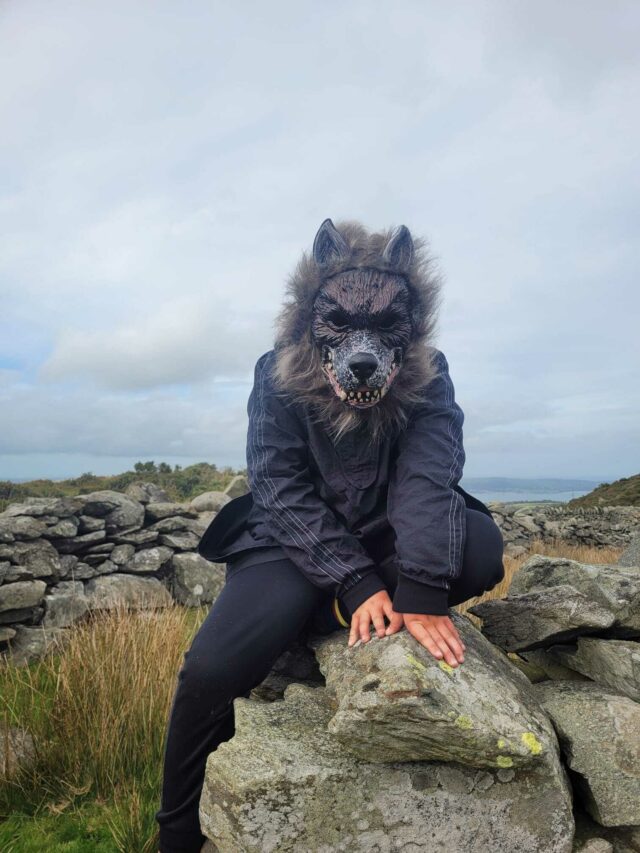 boy dressed as wolf
